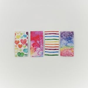 💜 Rainbow Heart Tie Dye Stripe Hair Clip Pride 💜